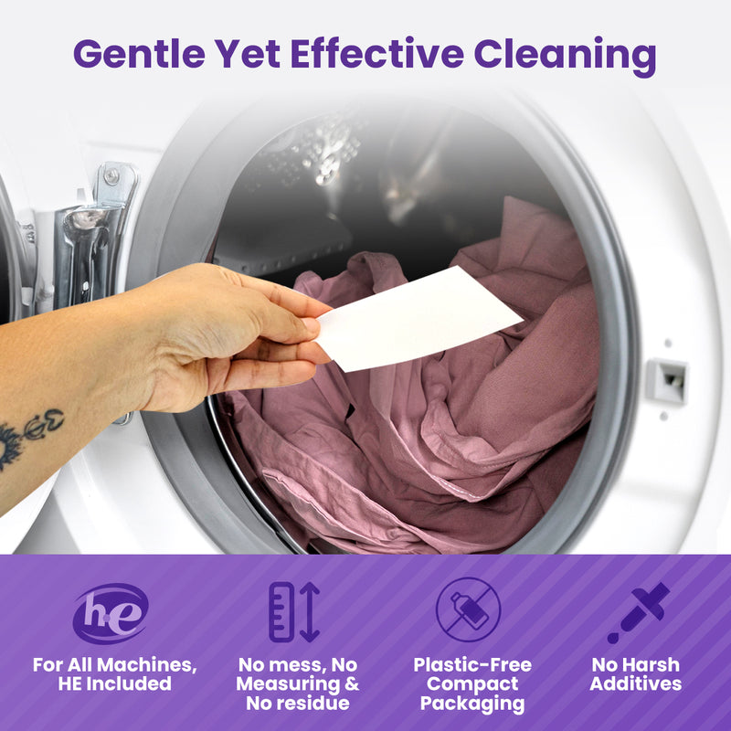 Laundry Detergent Sheets - 50 Sheets (100 loads), Launder Scent